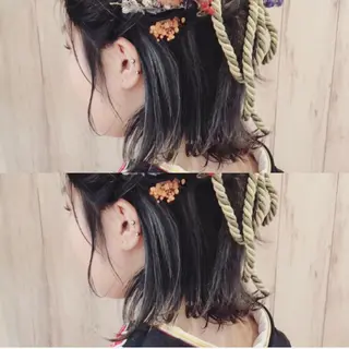 ミディアム カラー ヘアアレンジ marbles〻 chiharuのヘアスタイル