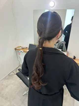 ロング ヘアアレンジ 海外ヘア/透明感カラ ー🍒nao.のヘアスタイル