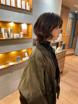 パーマ 銀座✨綺麗になれる ストレート✨中山蓮のヘアスタイル