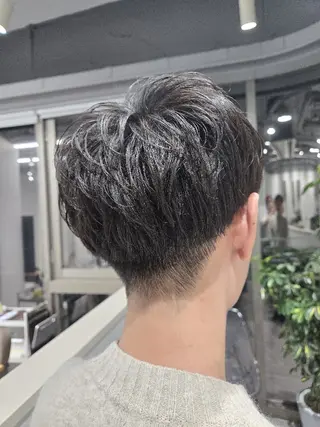 メンズ パーマ ショート/ボブ/中村 遥香 🧸🤍のヘアスタイル