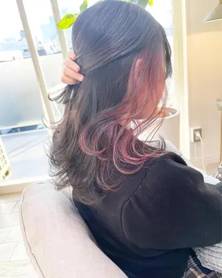 ミディアム カラー シバタ ショウゴのヘアスタイル