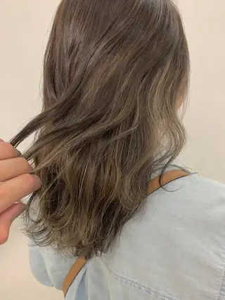 セミロング カラー Reb_keiji 👑小倉圭司のヘアスタイル