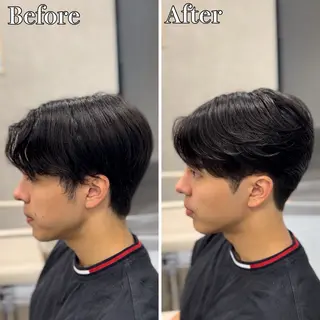 ショート パーマ メンズ 🔮メンズ縮毛矯正 毛流れパーマ💎竹永のヘアスタイル