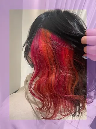 ロング カラー ヘアアレンジ ブリーチ♡メンズ マッシュ♡MIUのヘアスタイル