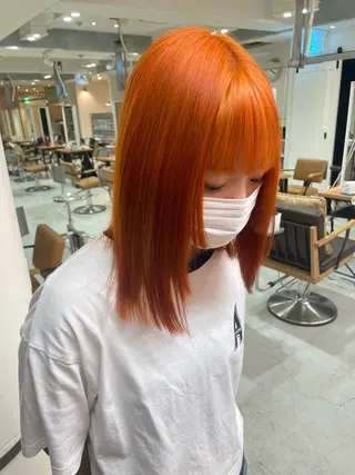 ミディアム 🌶推しカラー RINA🌶´-のヘアスタイル