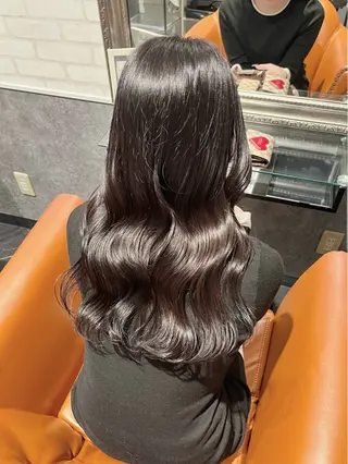 ロング カラー 松本 沙城のヘアスタイル