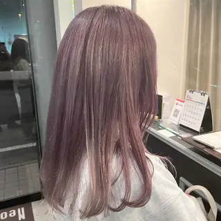 セミロング カラー スナコザワ レナのヘアスタイル