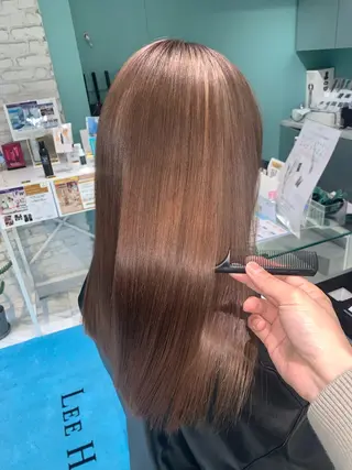 セミロング 髪質改善&縮毛矯正 池本 有宏のヘアスタイル