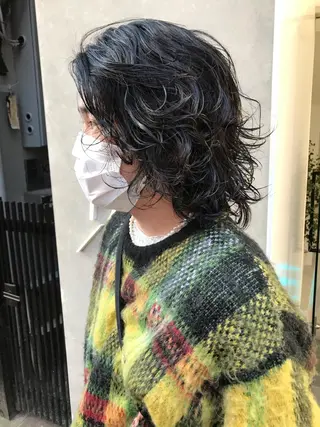 ミディアム パーマ 🇰🇷カルマパーマ kaito🇰🇷のヘアスタイル