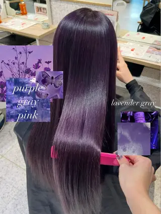 ロング カラー 髪質改善&艶カラー/ ほんだあみ (♡)のヘアスタイル