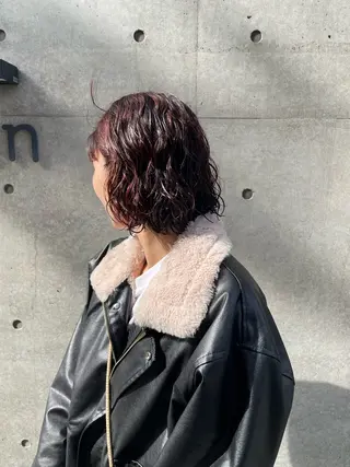 カラー パーマ ボブ／パーマ指名 No. 1🍃れんとのヘアスタイル