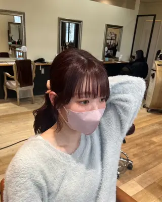 セミロング みゆ/カラー モデル募集中🎀🤍のヘアスタイル