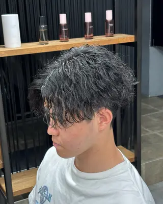 パーマ メンズ 波巻き/縦落ち /こーへいのヘアスタイル