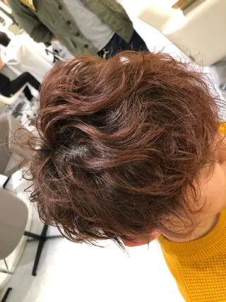 ショート パーマ 河井 史織のヘアスタイル