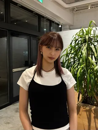 ミディアム カラー ヘアアレンジ NILLU塚本店所属・來生 きおのヘアスタイル
