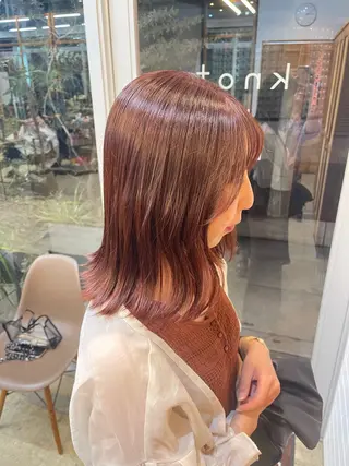 ミディアム カラー jr.stylist 小島千穂🎀のヘアスタイル