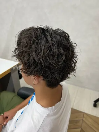 ショート パーマ メンズ 🪐メンズ特化 ヤマクラ　タイキのヘアスタイル