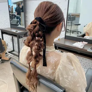 ロング ヘアアレンジ 平野 愛華のヘアスタイル