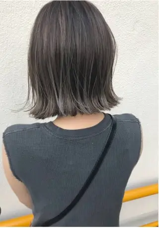 ミディアム ボブ/暖色✨木村 奈未のヘアスタイル