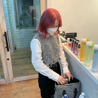 ミディアム カラー 🇰🇷ハイトーン× 韓国レイヤー레이어드のヘアスタイル