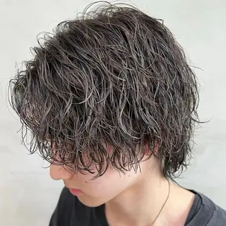 ミディアム パーマ メンズ fifth 名駅所属・深谷 侑亮のヘアスタイル