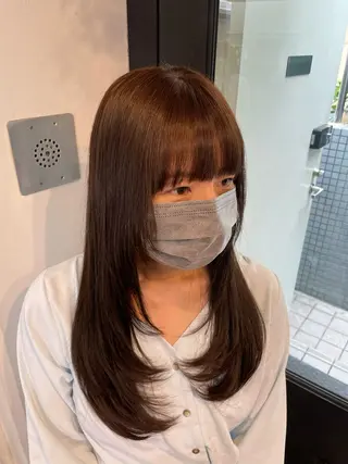 ロング yu-kaハッシュ カット/韓国レイヤーのヘアスタイル