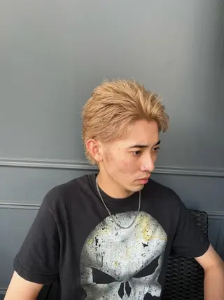 ショート カラー ヘアアレンジ メンズ men'slapis YUTOのヘアスタイル