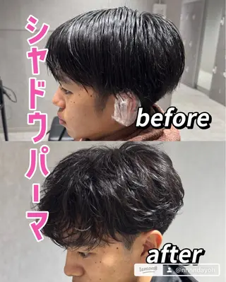 メンズ 曲がる縮毛/カルマパ ーマ/池袋/横村大全のヘアスタイル