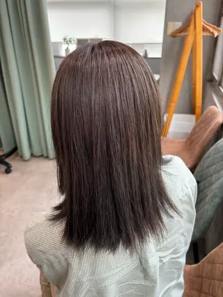 ミディアム カラー りあの🎀 /暖色カラー🍒のヘアスタイル