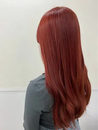 ロング カラー 暖色カラー❤️横浜 エクステらん🦖のヘアスタイル