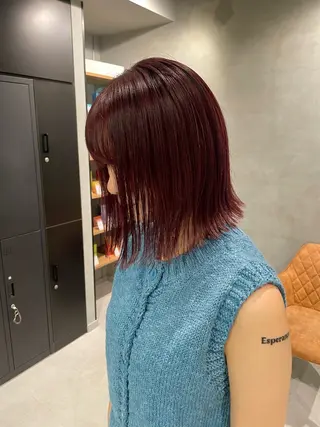 ミディアム カラー 暖色レイヤー 🥀REIRIのヘアスタイル