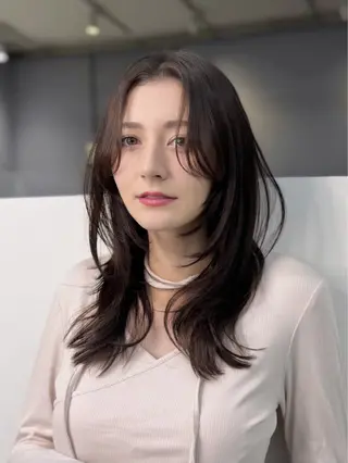 セミロング カラー 🦋韓国系指名No1 店長/圓山 祐也🦋のヘアスタイル