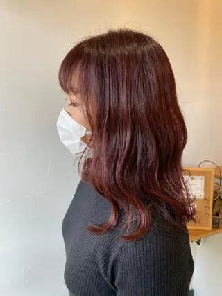 ロング カラー レイヤー/蟹江/ くすみカラー/川口のヘアスタイル