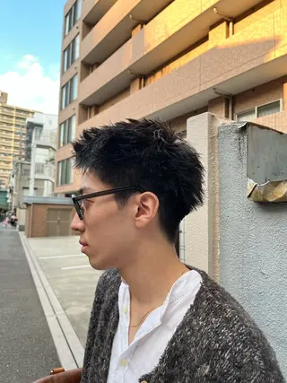 ショート メンズ 大阪中崎町駅 メンズカット関田拳のヘアスタイル