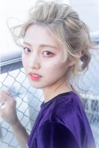 セミロング カラー パーマ ヘアアレンジ リルウヘアー 天王寺のヘアスタイル