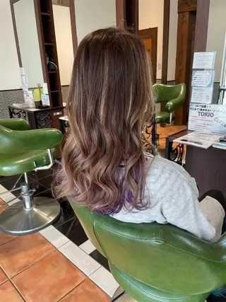 ロング カラーリスト菅澤 岳のヘアスタイル