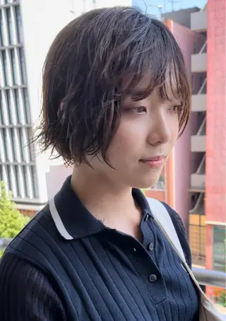 ショート パーマ ショート/ボブ/ メンズ/透明感/大谷のヘアスタイル