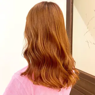 セミロング カラー 暖色艶カラー /RIONAのヘアスタイル