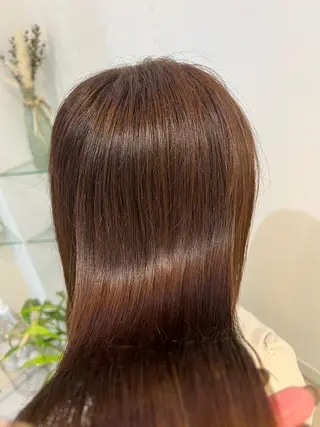 ロング カラー ブリーチしない暖色 カラー🥀杉 優菜のヘアスタイル