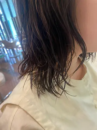 ミディアム パーマ Olive 南森町店 しもやのヘアスタイル