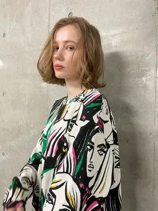 ミディアム カラー I-CON所属・髪質改善/美髪のプ口 中島みきのヘアスタイル