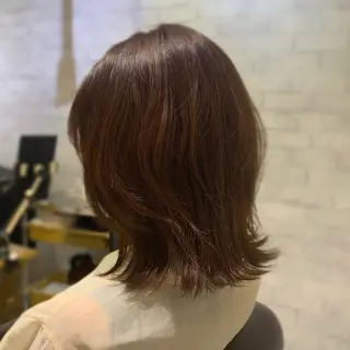 ミディアム カラー 艶カラー/レイヤー 💖心斎橋/Sakiのヘアスタイル