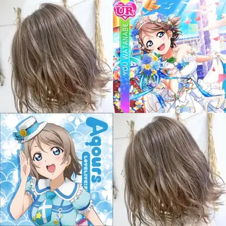 ショート カラー 学割 悟 韓国風艶髪縮毛矯正のヘアスタイル