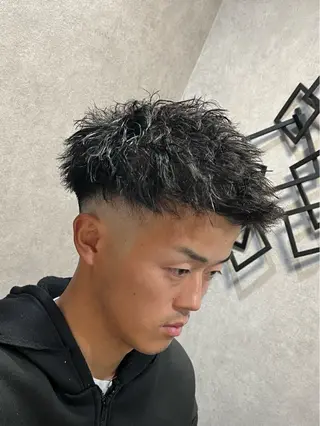 ミディアム パーマ CuMARi所属・予約の95%パーマ 🌈men's専門店のヘアスタイル