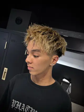 ショート メンズ メンズパーマ/難波/ 心斎橋　室園亮佑のヘアスタイル