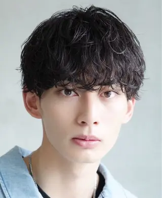 ショート カラー パーマ メンズ キッズ 栄💗メンズパーマ| ハイトーン|haruのヘアスタイル