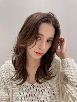 ロング カラー 梅田美容室 山崎海波のヘアスタイル
