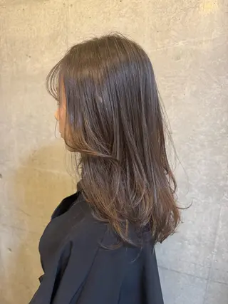 ロング カラー オリーブ/グレージュ 💐🤍理保のヘアスタイル