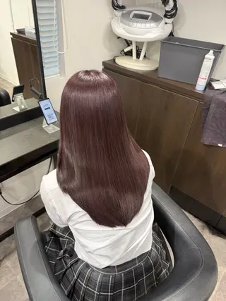 ロング カラー ヘアアレンジ 💗暖色特化ピンク/ 赤髪💗HARUNAのヘアスタイル