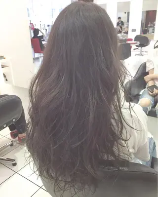 セミロング ロング カラー 青木 茂樹⭐️ 透明感カラーのヘアスタイル